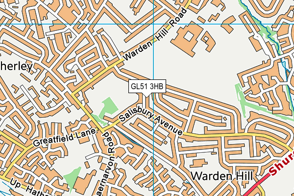 GL51 3HB map - OS VectorMap District (Ordnance Survey)