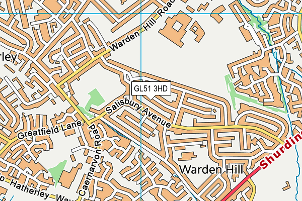 GL51 3HD map - OS VectorMap District (Ordnance Survey)