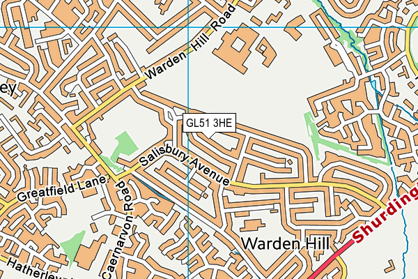 GL51 3HE map - OS VectorMap District (Ordnance Survey)