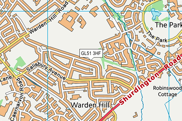 GL51 3HF map - OS VectorMap District (Ordnance Survey)