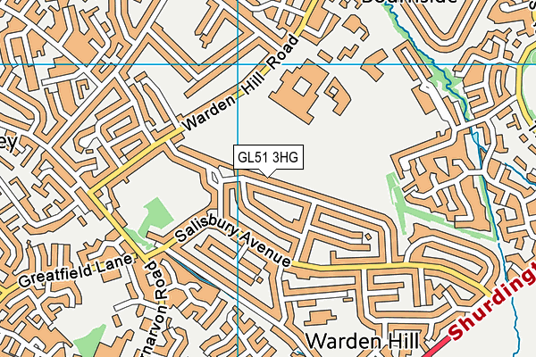 GL51 3HG map - OS VectorMap District (Ordnance Survey)