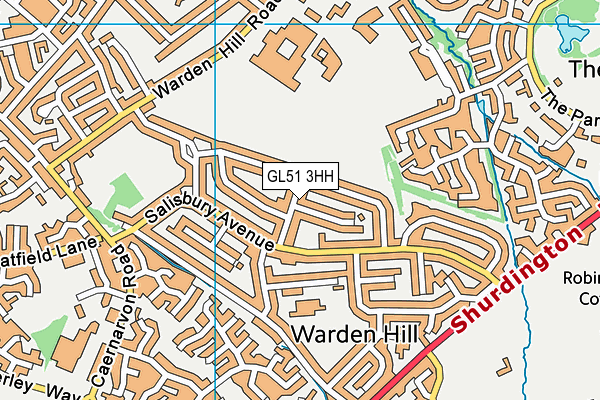 GL51 3HH map - OS VectorMap District (Ordnance Survey)