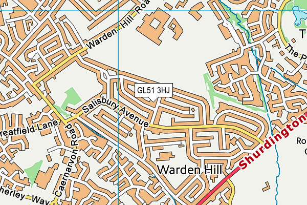 GL51 3HJ map - OS VectorMap District (Ordnance Survey)
