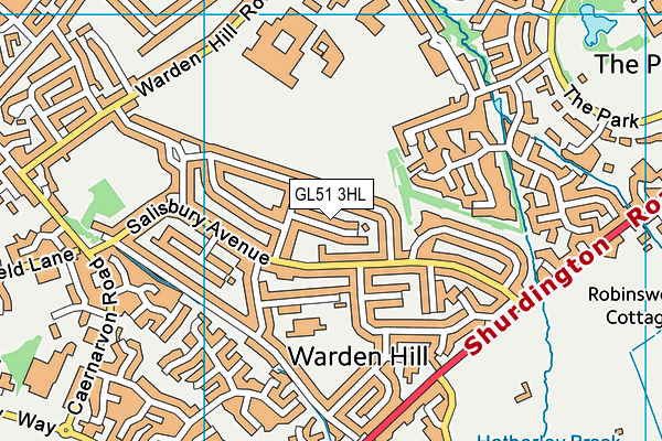 GL51 3HL map - OS VectorMap District (Ordnance Survey)