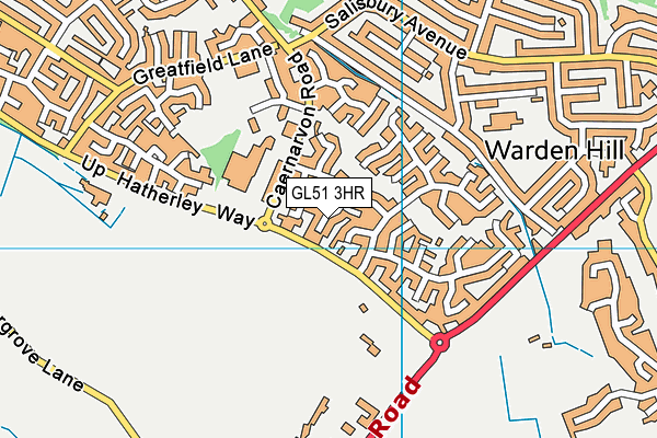 GL51 3HR map - OS VectorMap District (Ordnance Survey)