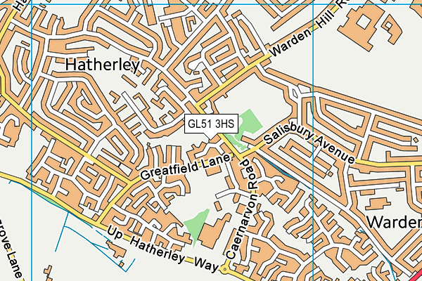 GL51 3HS map - OS VectorMap District (Ordnance Survey)