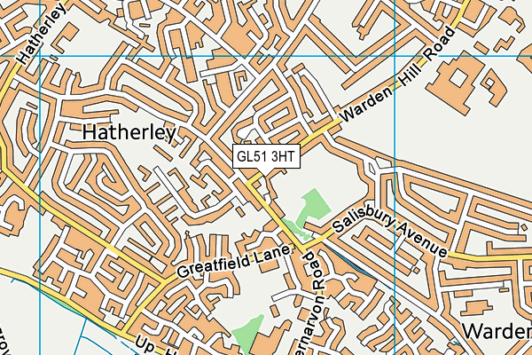 GL51 3HT map - OS VectorMap District (Ordnance Survey)