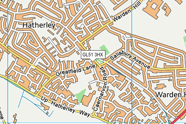 GL51 3HX map - OS VectorMap District (Ordnance Survey)