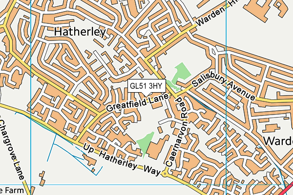 GL51 3HY map - OS VectorMap District (Ordnance Survey)