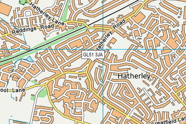 GL51 3JA map - OS VectorMap District (Ordnance Survey)
