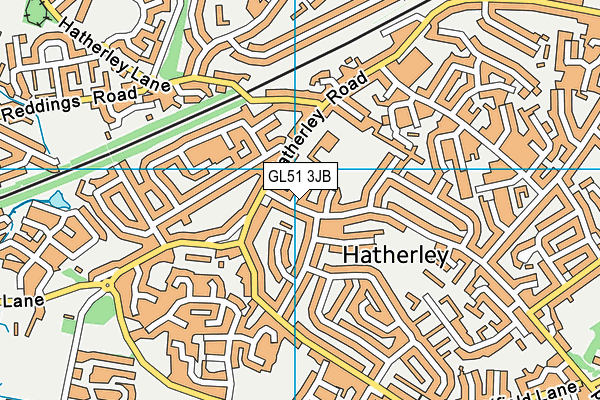 GL51 3JB map - OS VectorMap District (Ordnance Survey)