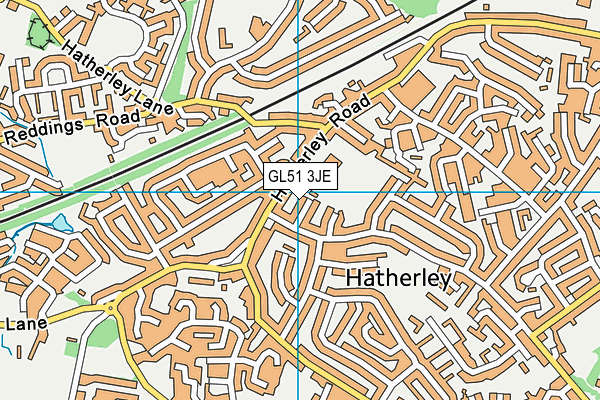 GL51 3JE map - OS VectorMap District (Ordnance Survey)