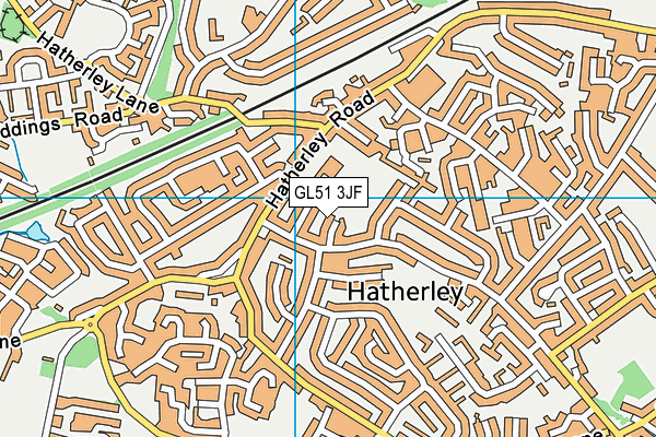 GL51 3JF map - OS VectorMap District (Ordnance Survey)