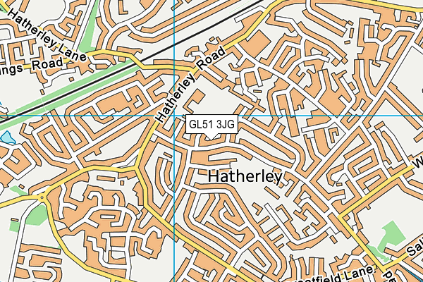 GL51 3JG map - OS VectorMap District (Ordnance Survey)