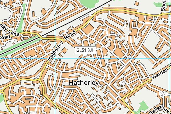 GL51 3JH map - OS VectorMap District (Ordnance Survey)