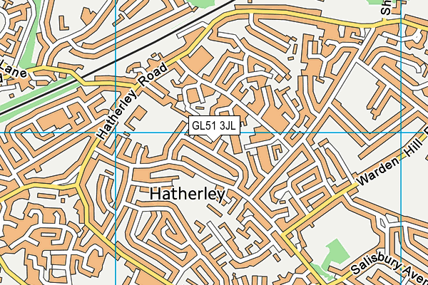 GL51 3JL map - OS VectorMap District (Ordnance Survey)