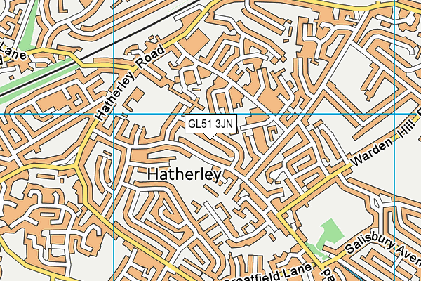 GL51 3JN map - OS VectorMap District (Ordnance Survey)