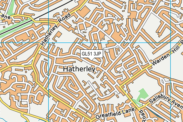 GL51 3JP map - OS VectorMap District (Ordnance Survey)