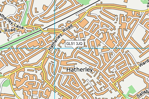 GL51 3JQ map - OS VectorMap District (Ordnance Survey)