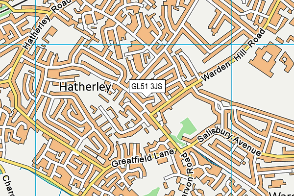 GL51 3JS map - OS VectorMap District (Ordnance Survey)