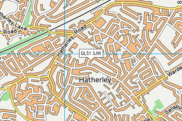 GL51 3JW map - OS VectorMap District (Ordnance Survey)