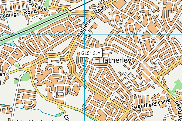 GL51 3JY map - OS VectorMap District (Ordnance Survey)