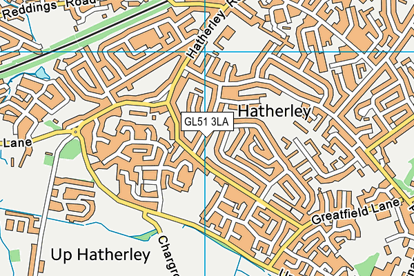 GL51 3LA map - OS VectorMap District (Ordnance Survey)