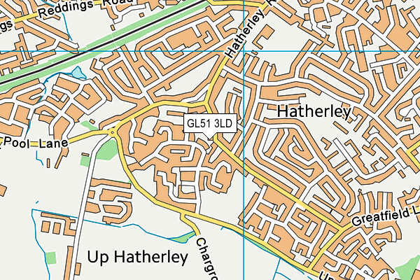 GL51 3LD map - OS VectorMap District (Ordnance Survey)