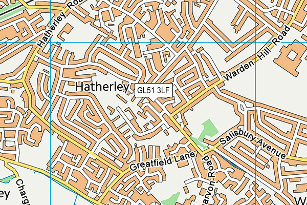 GL51 3LF map - OS VectorMap District (Ordnance Survey)
