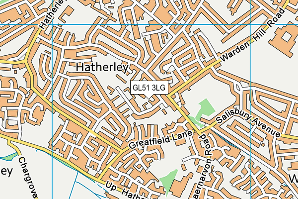 GL51 3LG map - OS VectorMap District (Ordnance Survey)