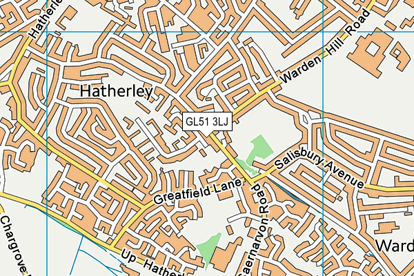 GL51 3LJ map - OS VectorMap District (Ordnance Survey)