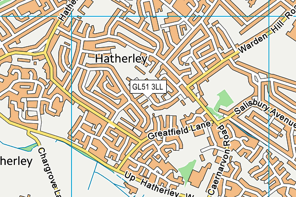 GL51 3LL map - OS VectorMap District (Ordnance Survey)