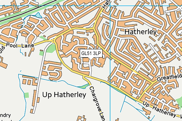 GL51 3LP map - OS VectorMap District (Ordnance Survey)