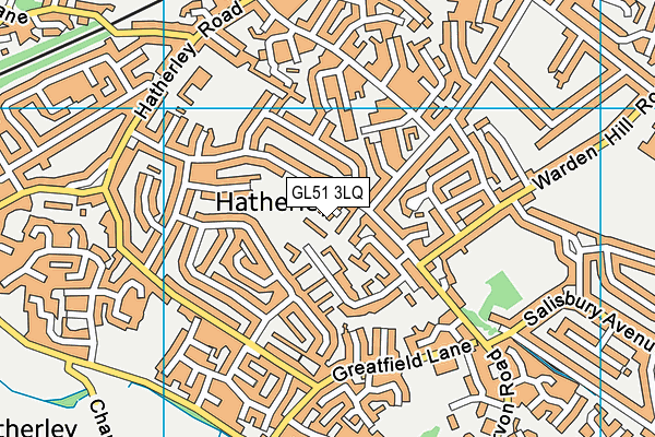 GL51 3LQ map - OS VectorMap District (Ordnance Survey)