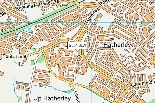 GL51 3LW map - OS VectorMap District (Ordnance Survey)