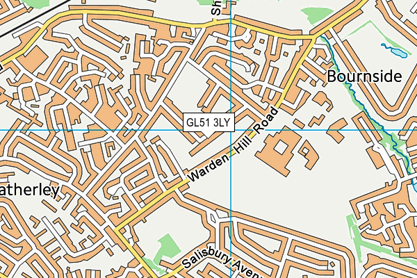 GL51 3LY map - OS VectorMap District (Ordnance Survey)