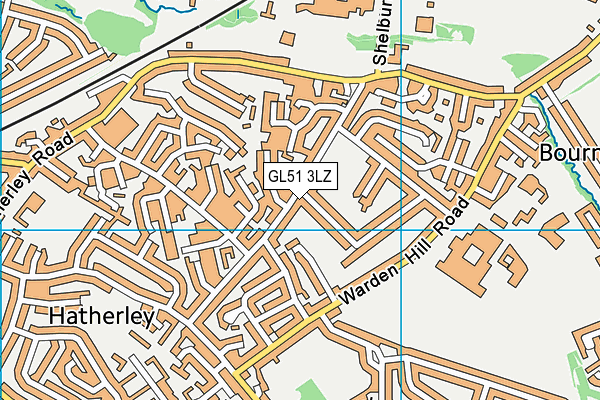 GL51 3LZ map - OS VectorMap District (Ordnance Survey)