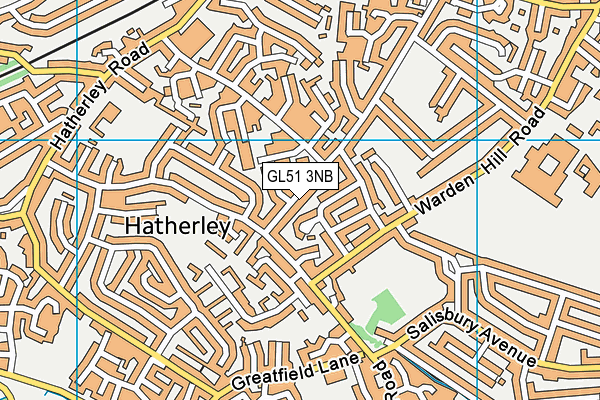 GL51 3NB map - OS VectorMap District (Ordnance Survey)