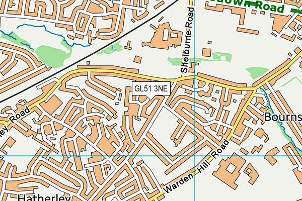 GL51 3NE map - OS VectorMap District (Ordnance Survey)