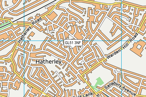 GL51 3NF map - OS VectorMap District (Ordnance Survey)