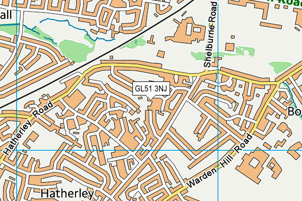 GL51 3NJ map - OS VectorMap District (Ordnance Survey)