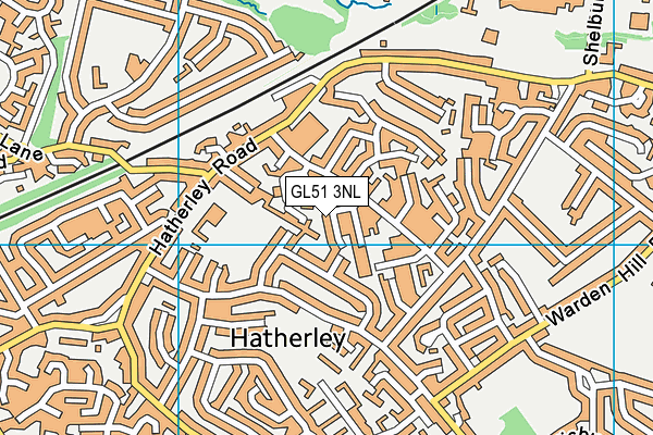 GL51 3NL map - OS VectorMap District (Ordnance Survey)