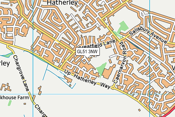 GL51 3NW map - OS VectorMap District (Ordnance Survey)