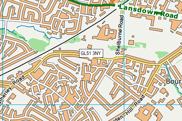 GL51 3NY map - OS VectorMap District (Ordnance Survey)