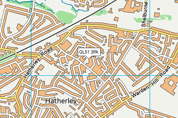 GL51 3PA map - OS VectorMap District (Ordnance Survey)