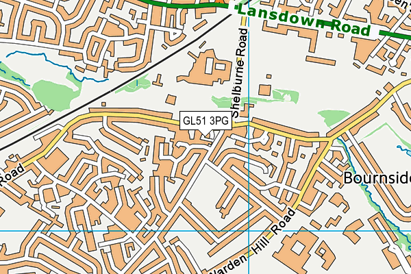 GL51 3PG map - OS VectorMap District (Ordnance Survey)