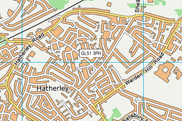 GL51 3PH map - OS VectorMap District (Ordnance Survey)