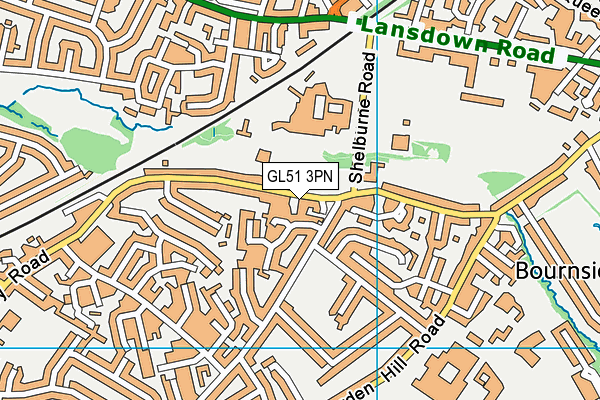 GL51 3PN map - OS VectorMap District (Ordnance Survey)