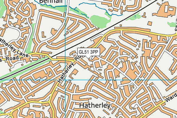 GL51 3PP map - OS VectorMap District (Ordnance Survey)