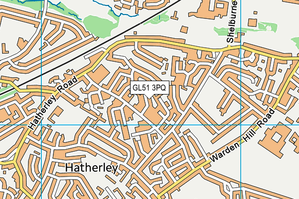 GL51 3PQ map - OS VectorMap District (Ordnance Survey)